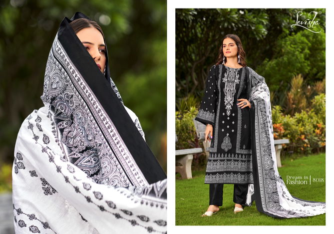 Naira Nx Vol 8 Black And White By Levisha Cambric Pakistani Dress Material Wholesale Online
